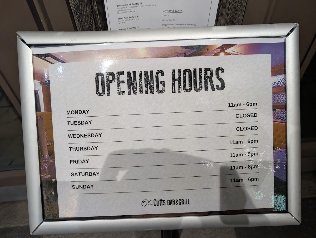 Cuffs Bar & Grill Menu 10