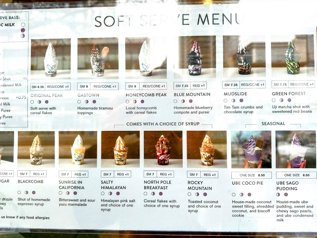 Soft Peaks Ice Cream Menu 3