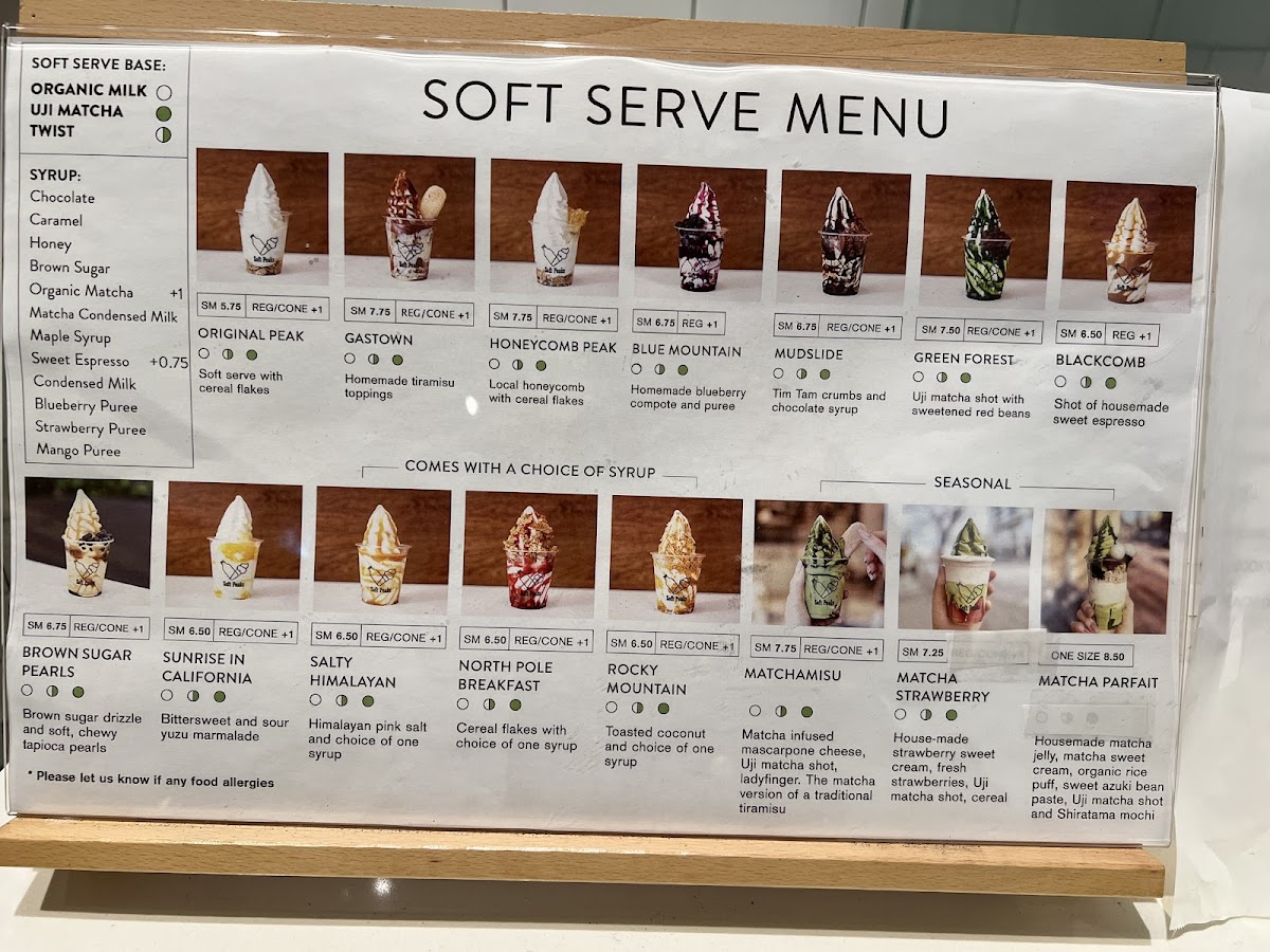 Soft Peaks Ice Cream Menu 4