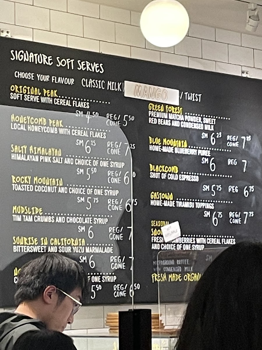 Soft Peaks Ice Cream Menu 9