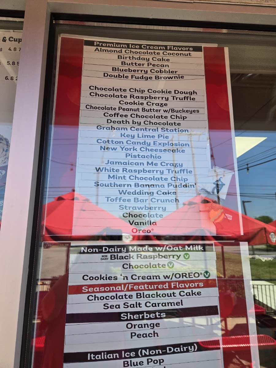 Bruster's Real Ice Cream Menu 1