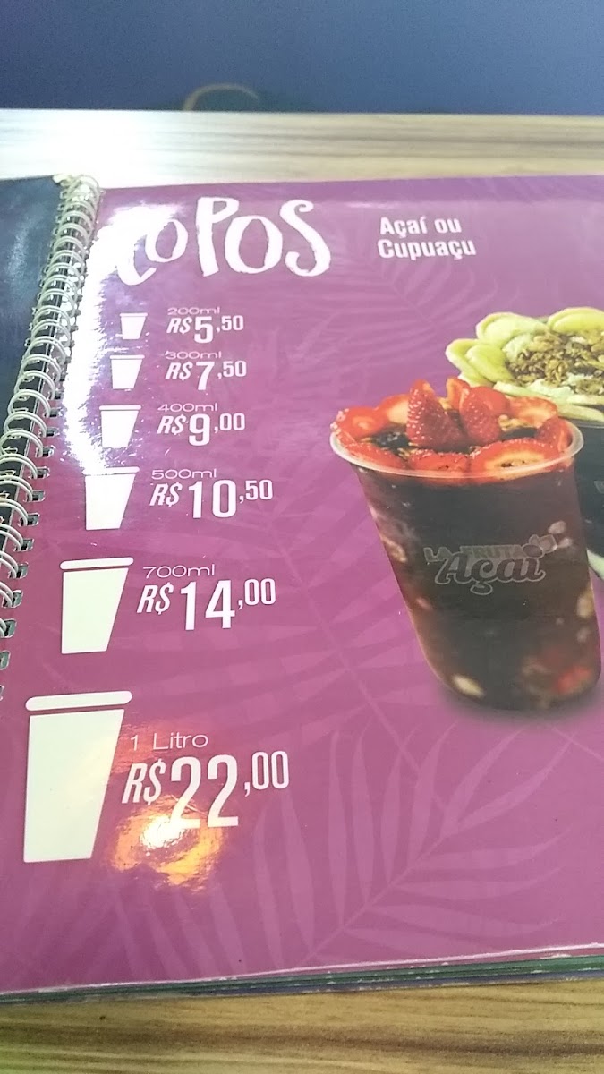 LA FRUTA AÇAI Menu 3