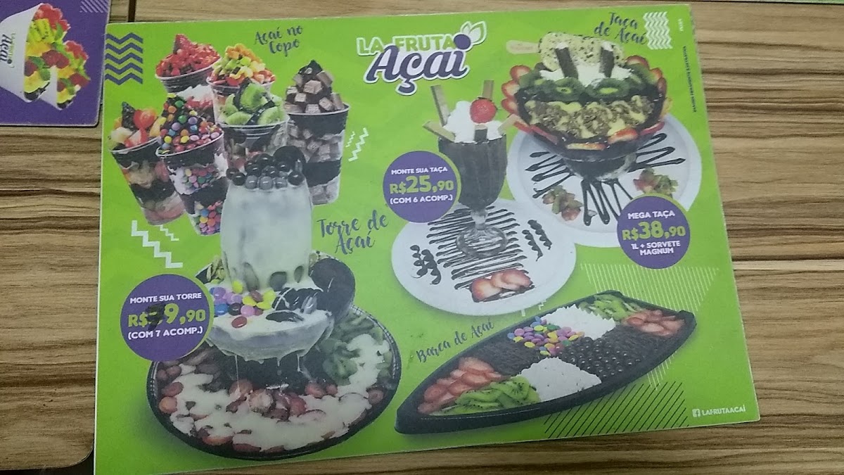 LA FRUTA AÇAI Menu 4