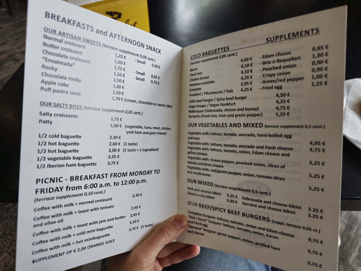 Cafeteria Picnic Menu 2