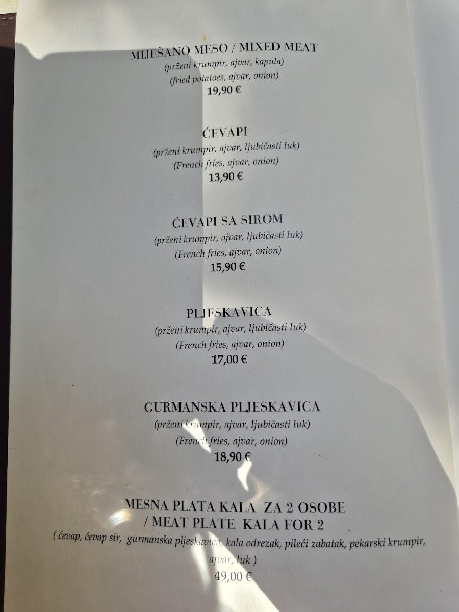Restaurant Kala - Zadar Menu 10