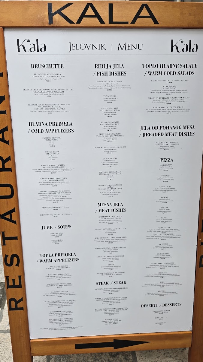 Restaurant Kala - Zadar Menu 4