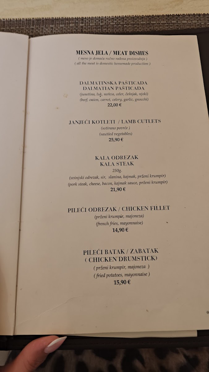 Restaurant Kala - Zadar Menu 7
