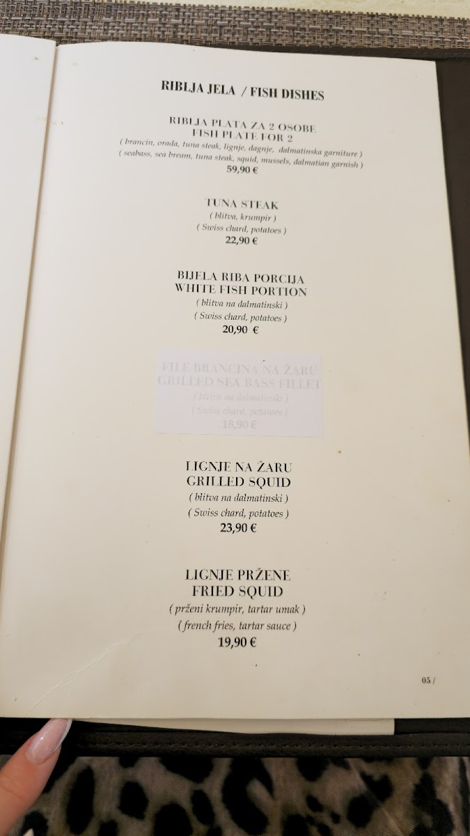 Restaurant Kala - Zadar Menu 8