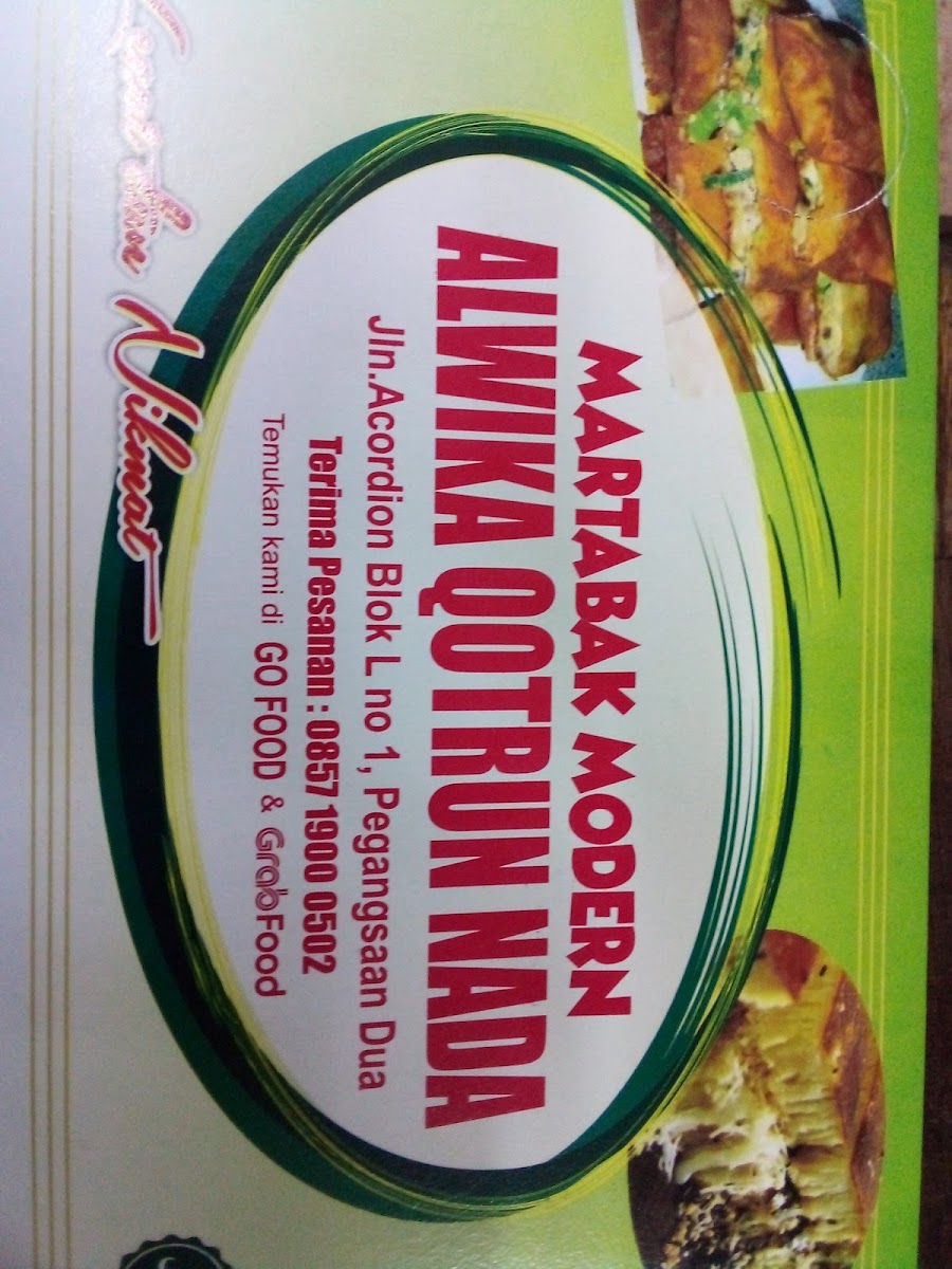 Martabak modern alwika qotrun nada Menu 1