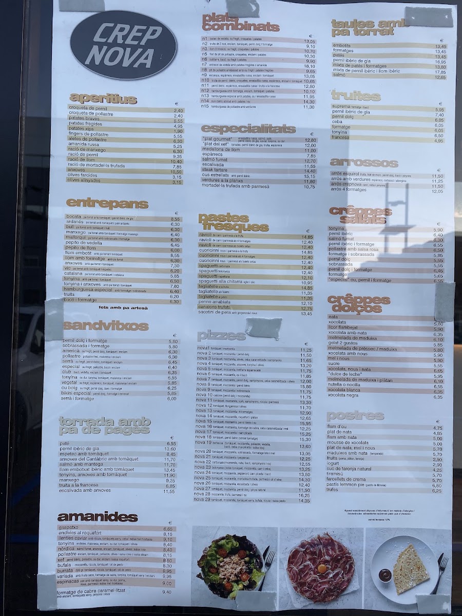 Crep Nova Sant Cugat Menu 1