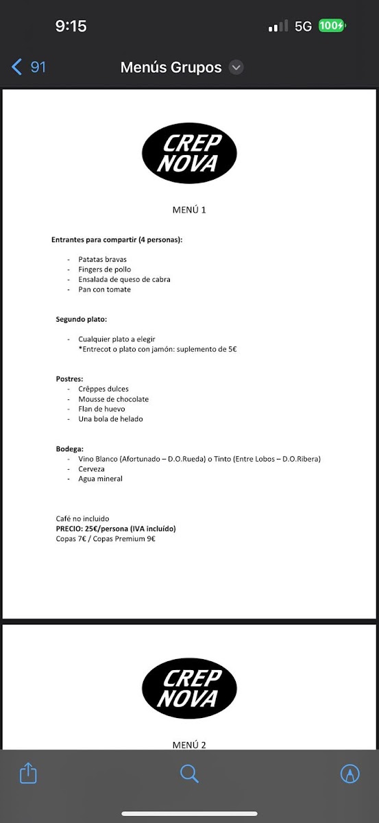 Crep Nova Sant Cugat Menu 4