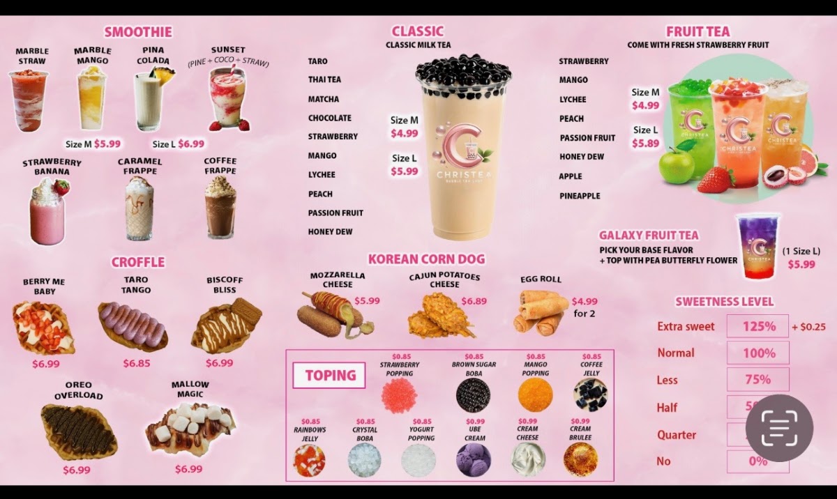 Christea Boba Menu 1