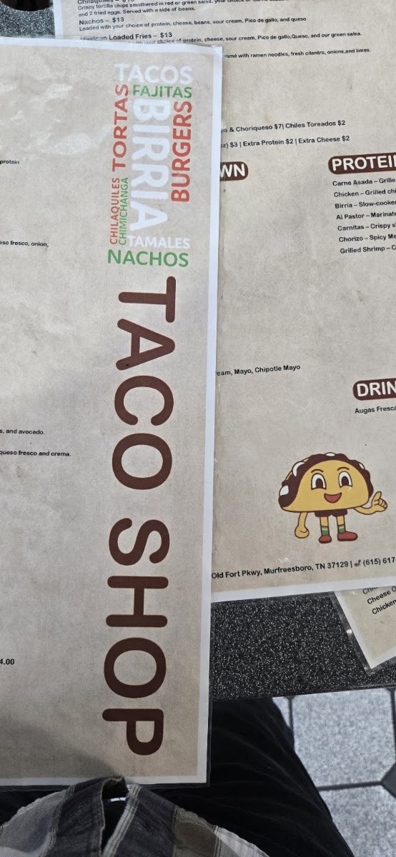 The Taco Shop Menu 10