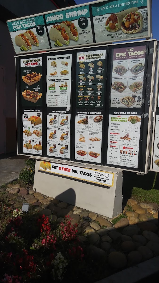 Del Taco Menu 1