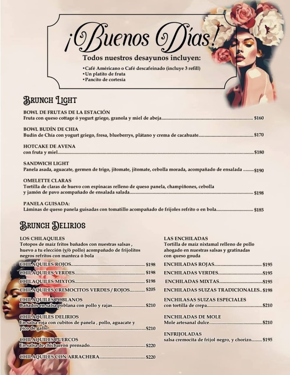 Delirios Menu 1