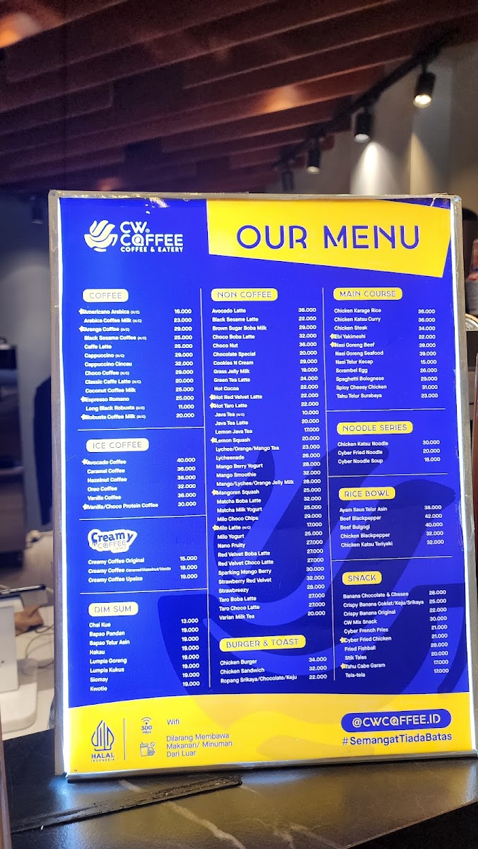 CW Coffee Menu 1