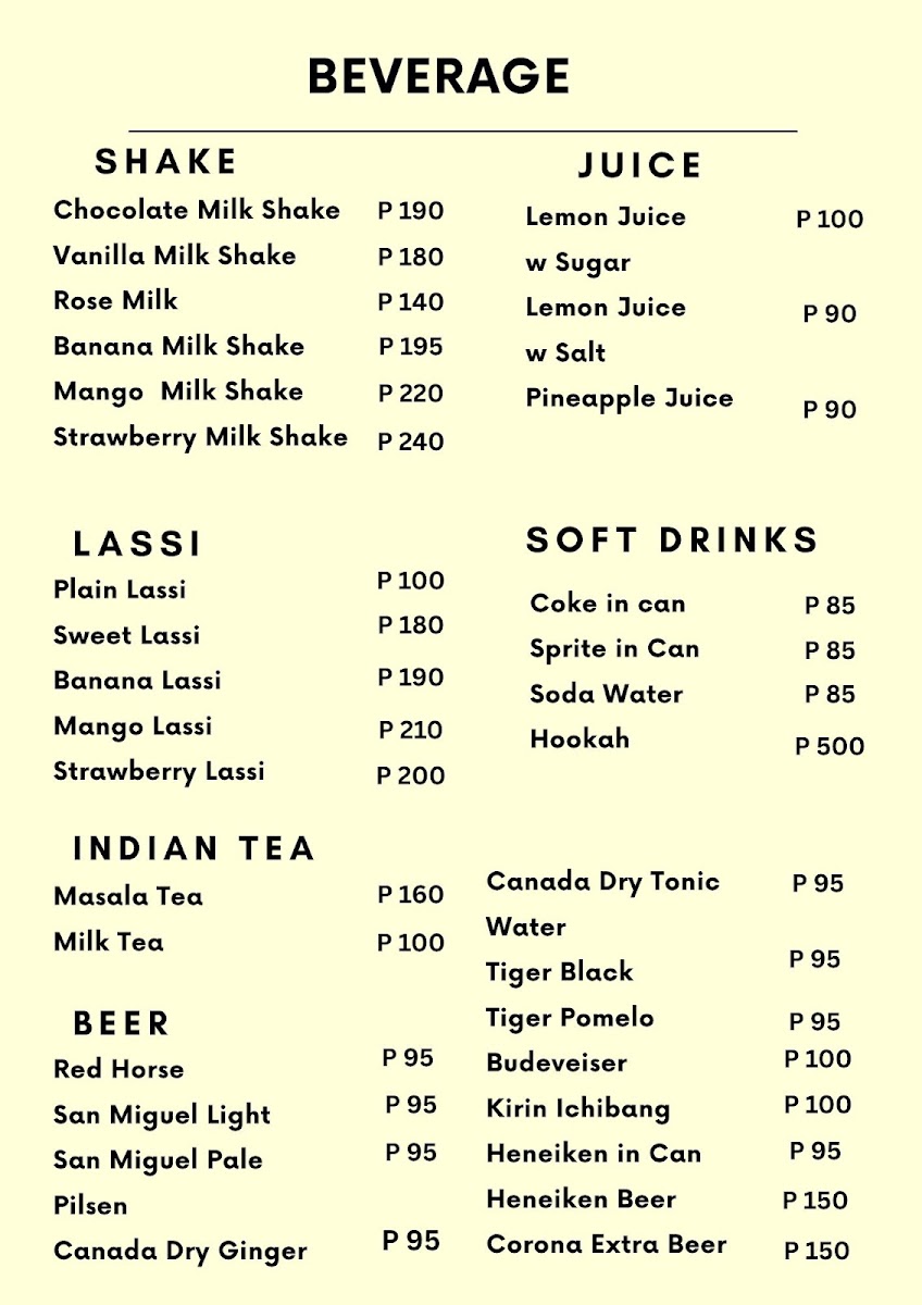 Taj Indian Restaurant Menu 10