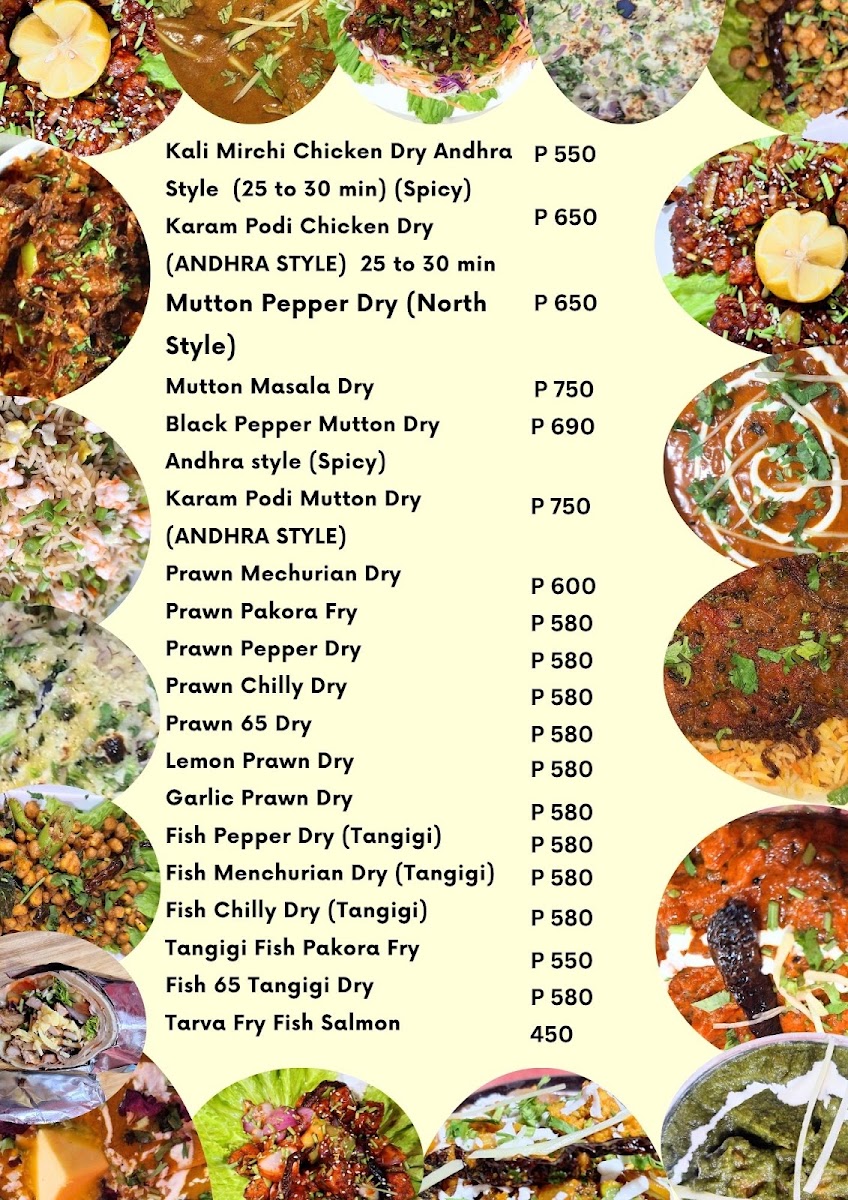 Taj Indian Restaurant Menu 2