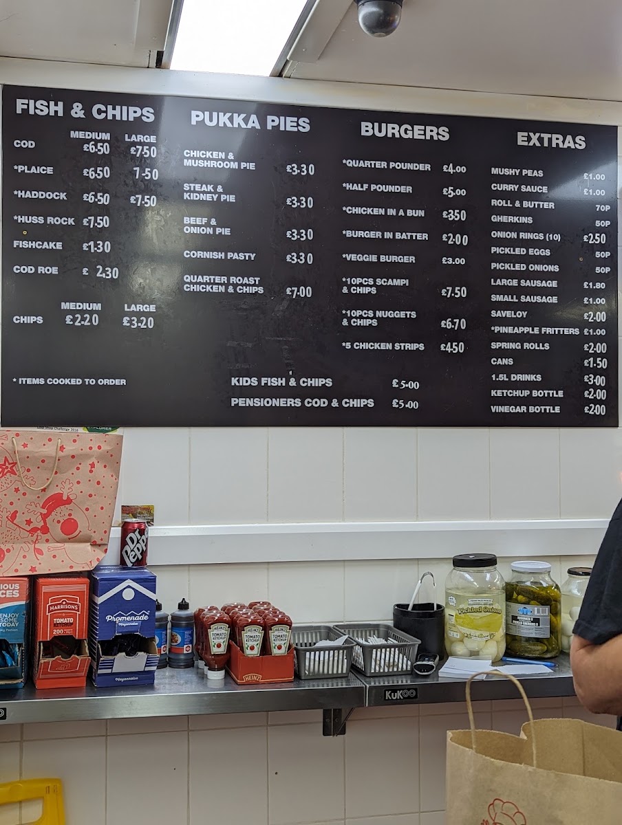 Norman's Fish & Chips Menu 1