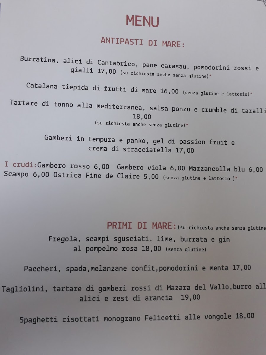 Ristorante Borgo Nuovo Menu 1