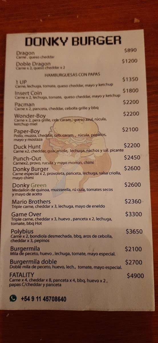 Donky Burger Menu 8
