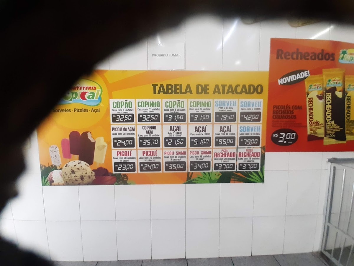 Sorveteria Tropical Menu 1