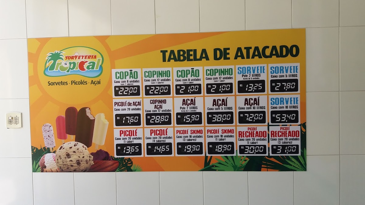 Sorveteria Tropical Menu 3