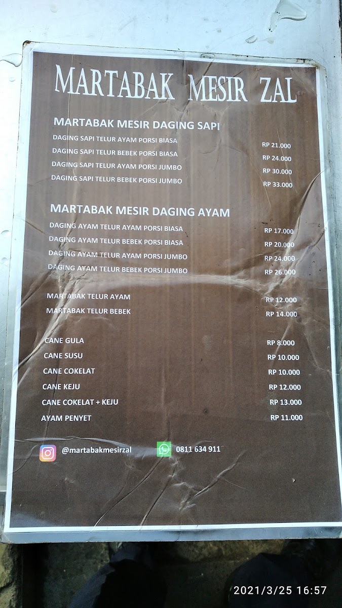 Martabak Mesir Zal Menu 1