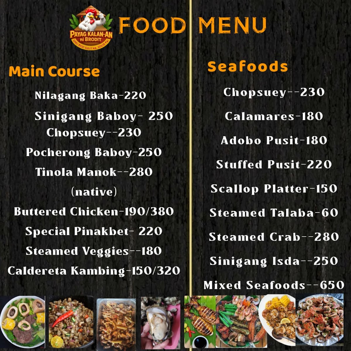 Payag Kalan-An ni Brodit Restobar Menu 2
