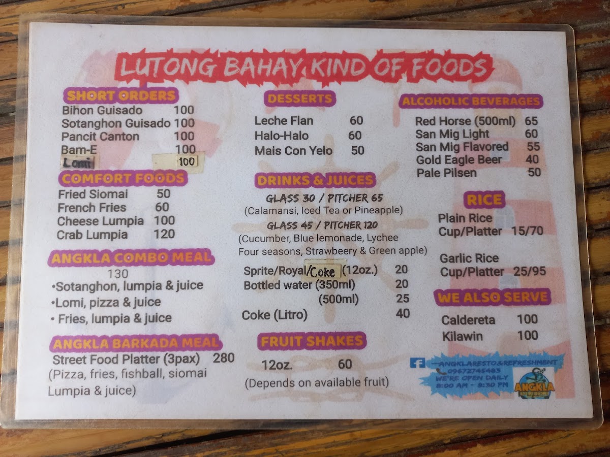 Payag Kalan-An ni Brodit Restobar Menu 7