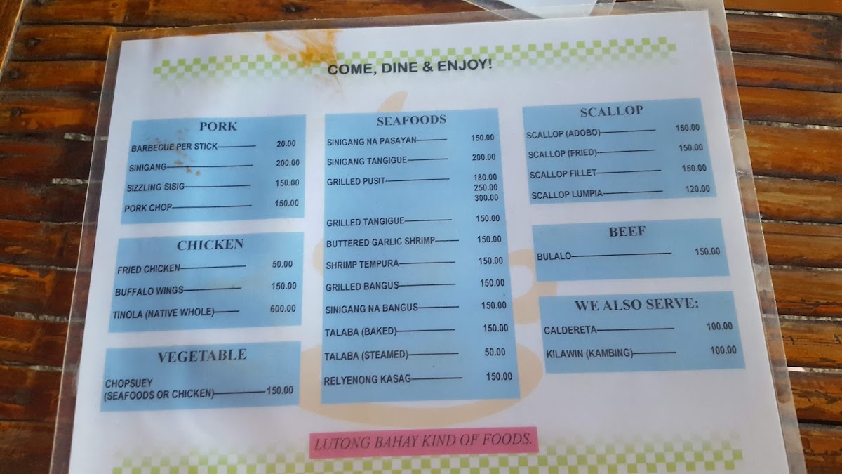 Payag Kalan-An ni Brodit Restobar Menu 8