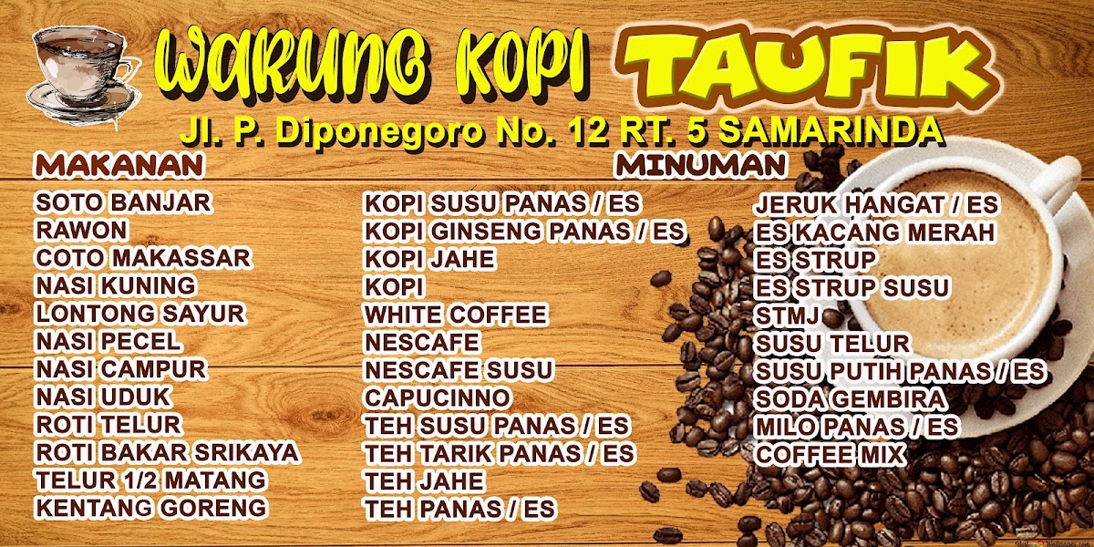 Warkop Taufik Menu 1