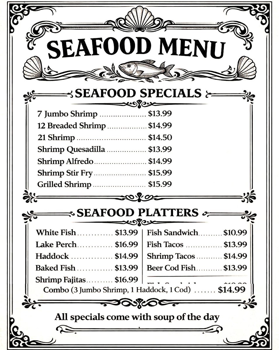 Tony’s Family Restaurant Menu 4