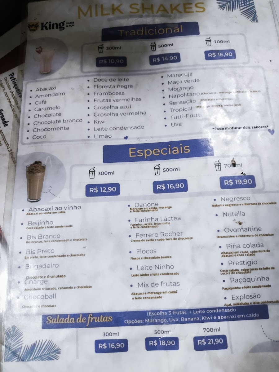 King Shake & Açaí Menu 3
