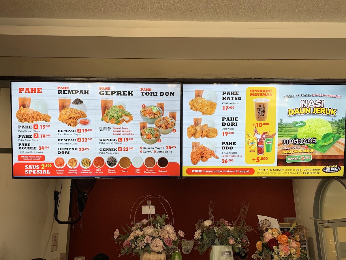 OTI Fried Chicken - Kp. Kali Menu 1