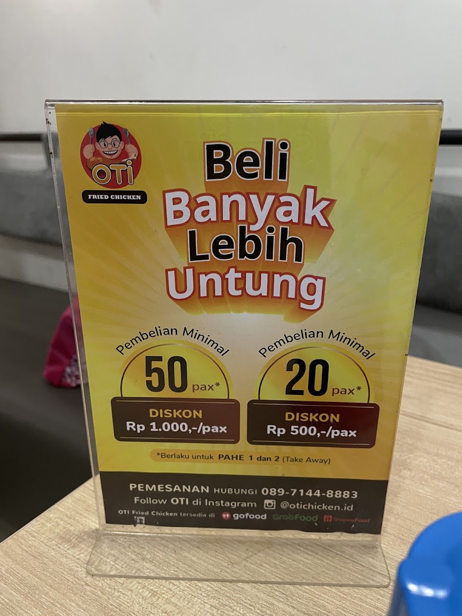 OTI Fried Chicken - Kp. Kali Menu 10