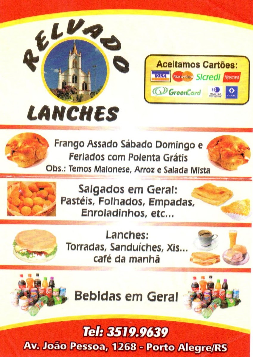 Relvado Restaurante e Café Menu 1
