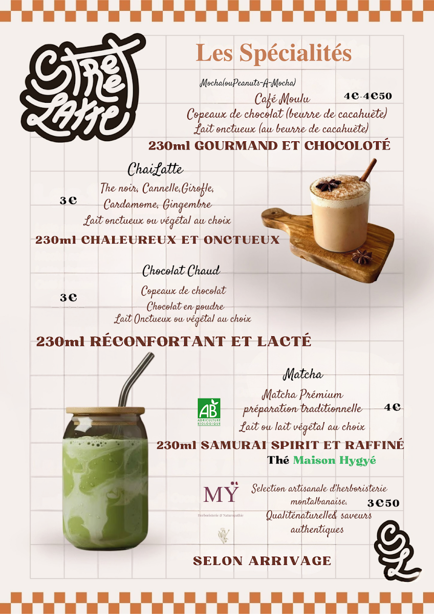 Street Latte Menu 2