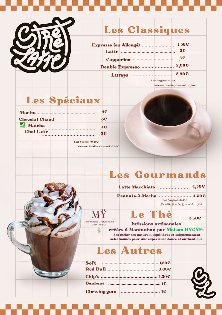 Street Latte Menu 3
