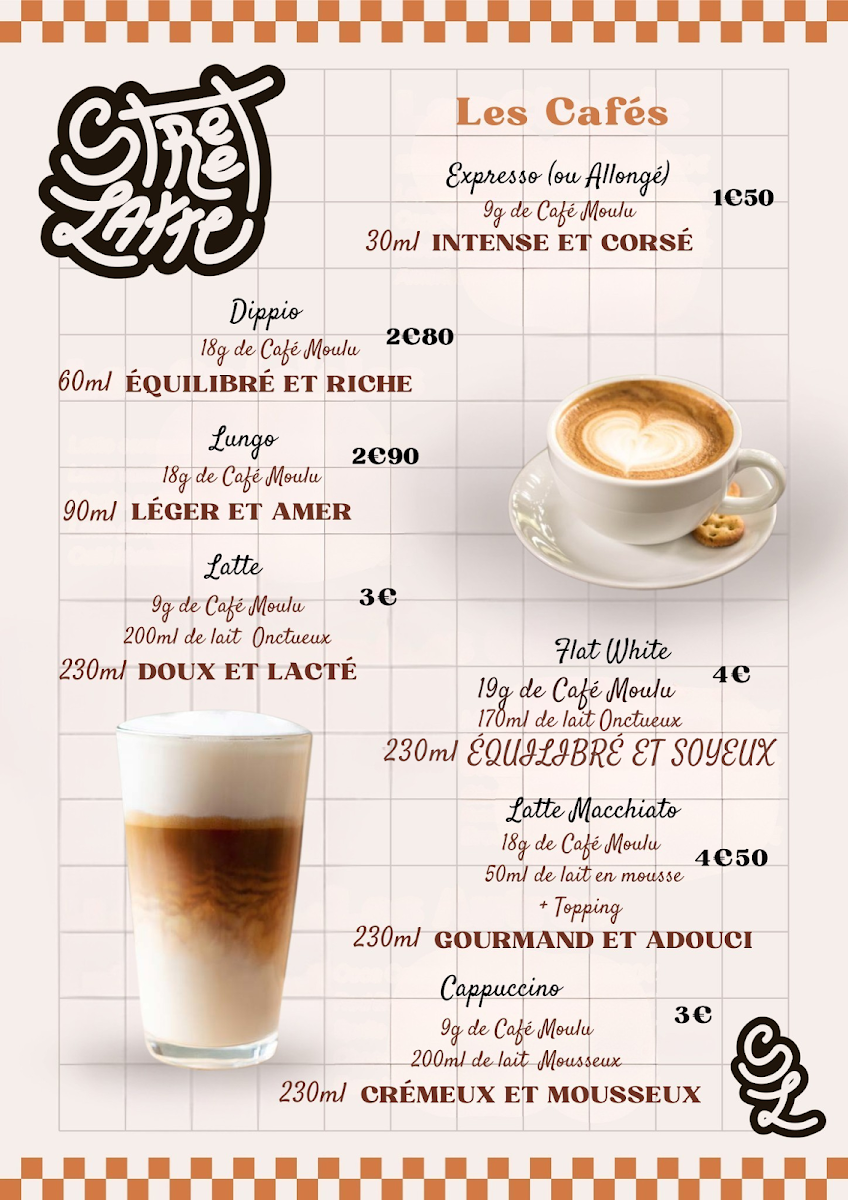 Street Latte Menu 6