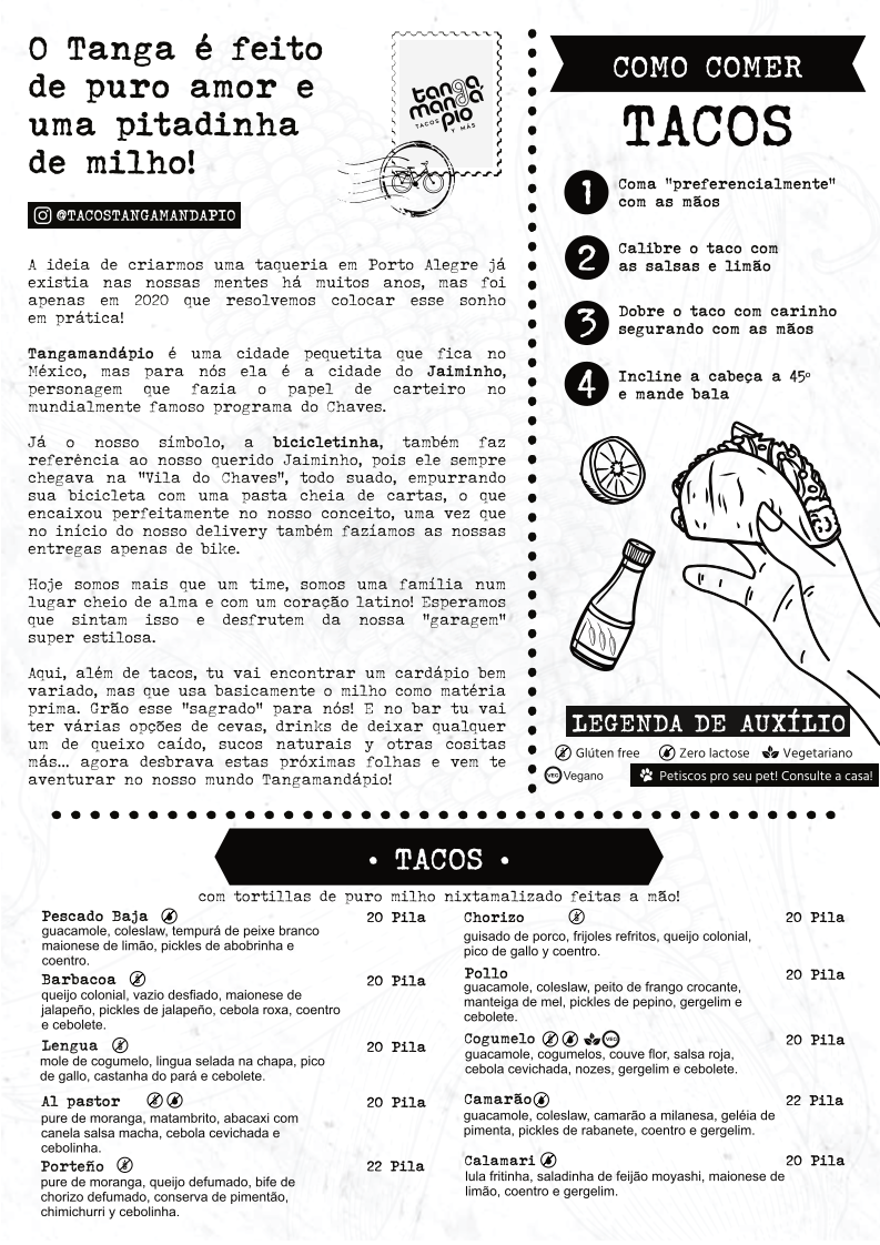 TANGA - Tacos y Más Menu 1