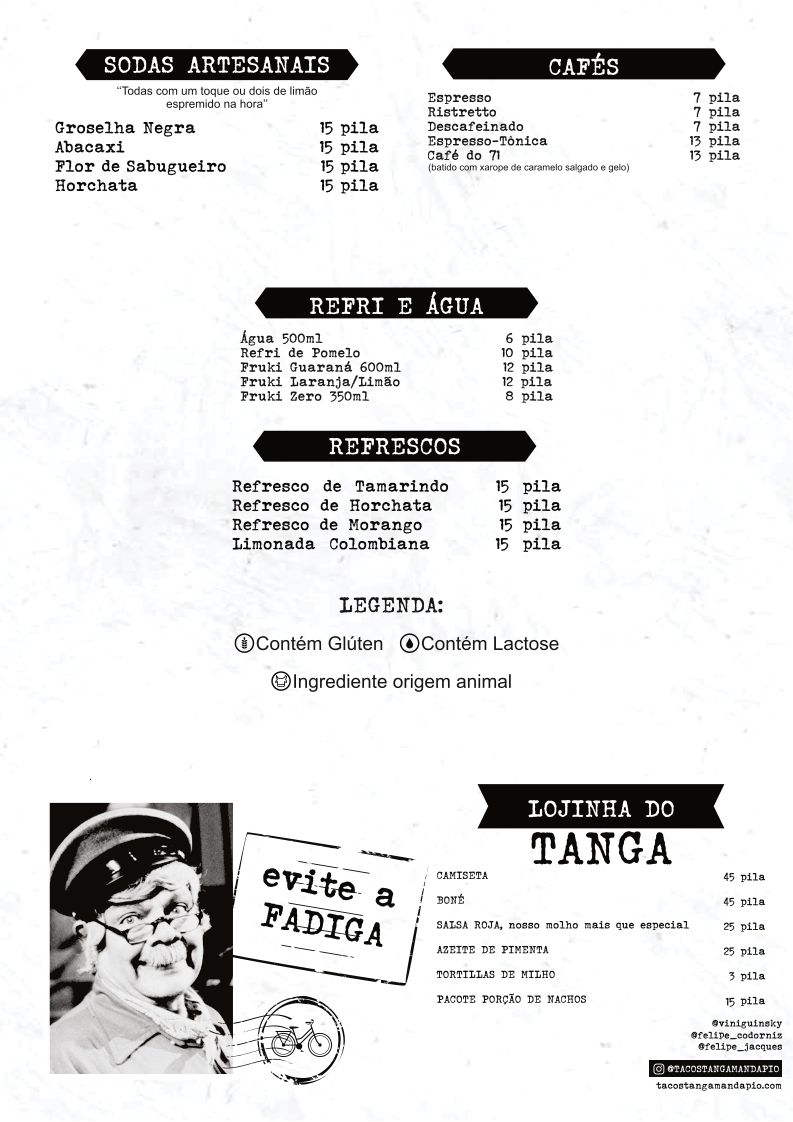 TANGA - Tacos y Más Menu 3