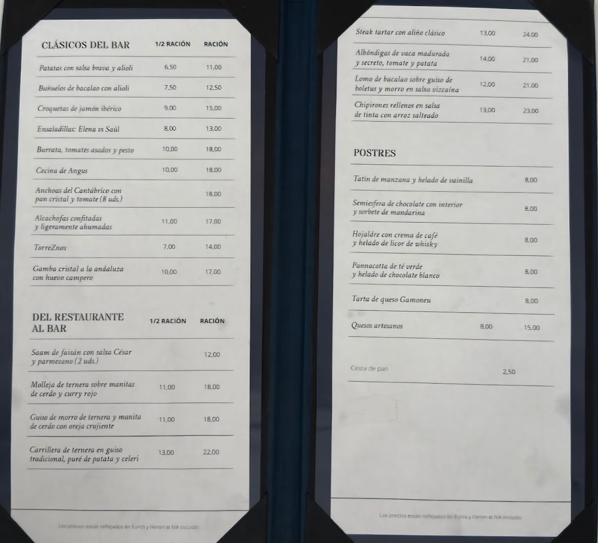 TreZe Restaurante Menu 1