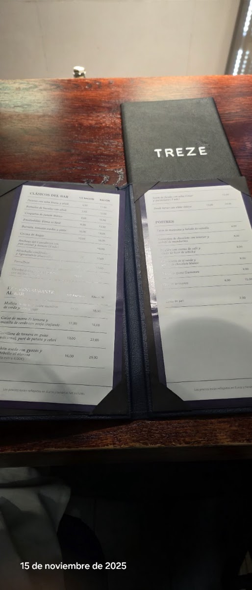 TreZe Restaurante Menu 9