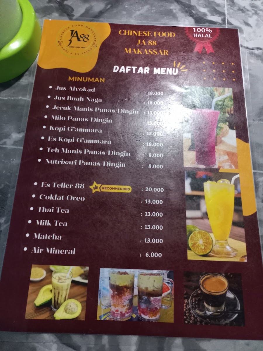 Kios JA 88 Makassar Menu 5