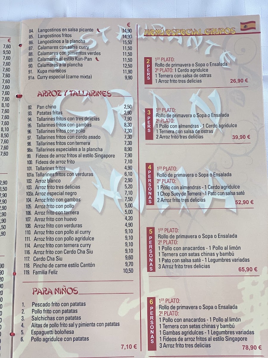 Restaurant Gran China Menu 6