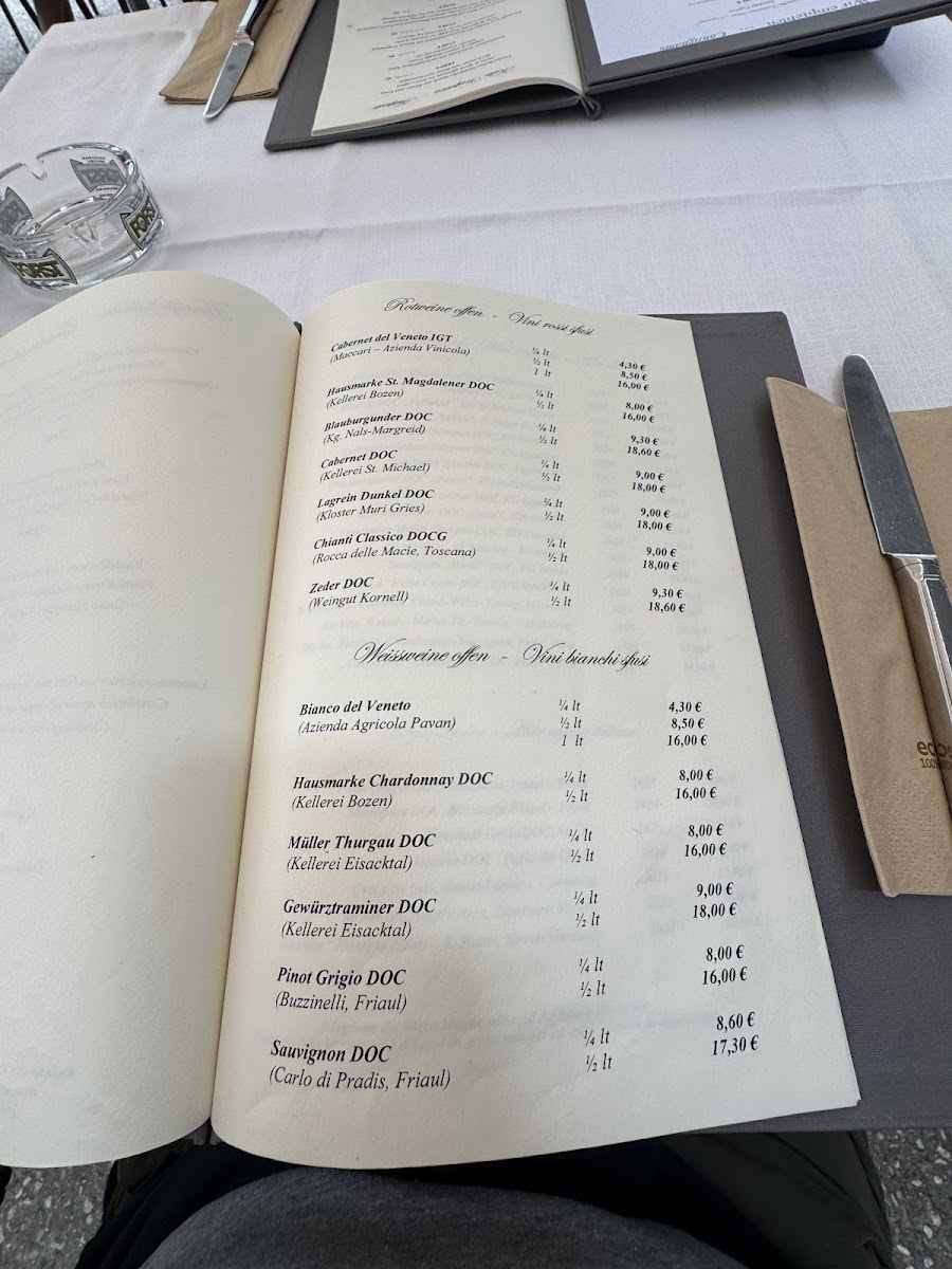 Restaurant Wiesthaler Menu 3