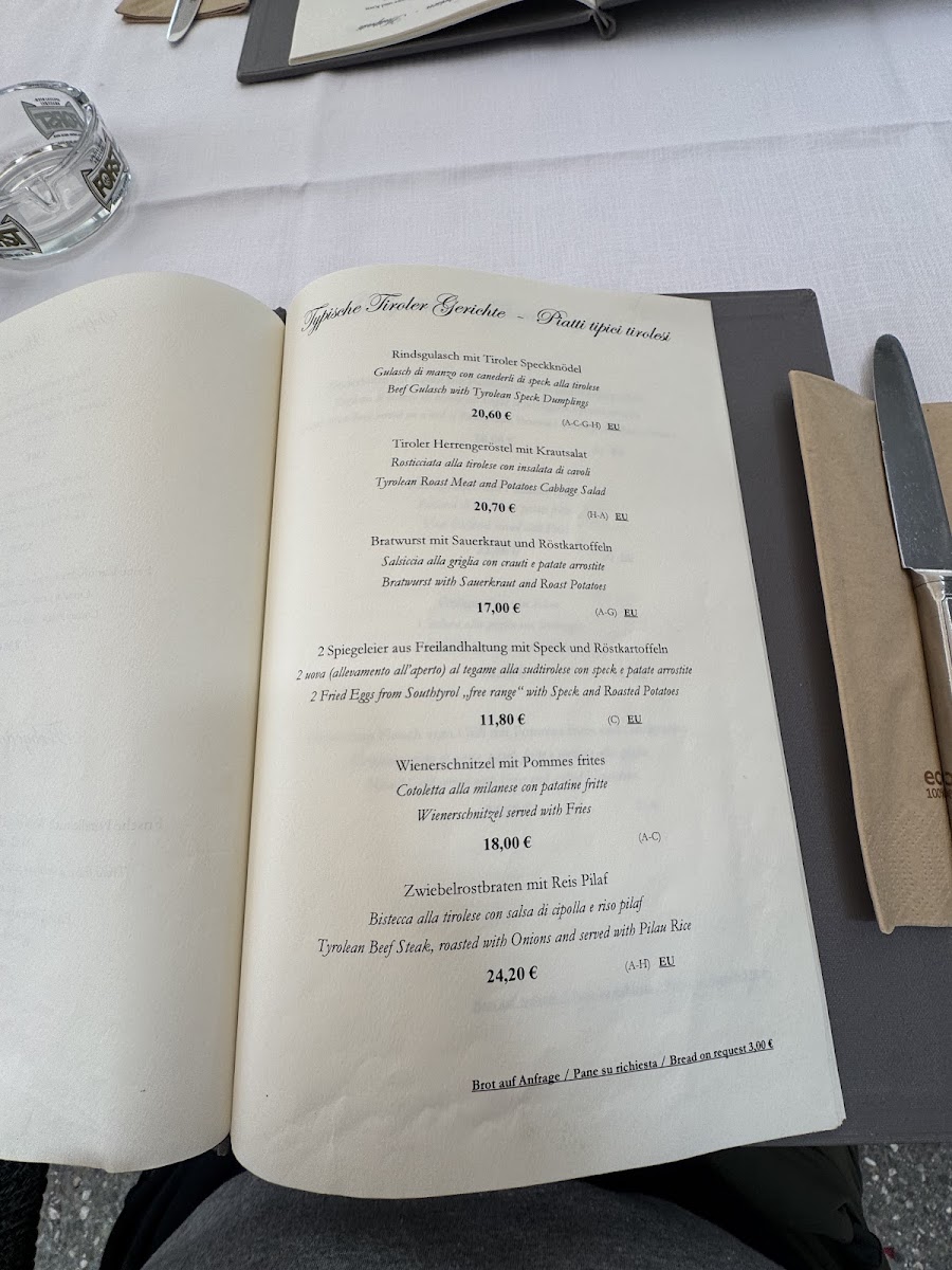 Restaurant Wiesthaler Menu 6