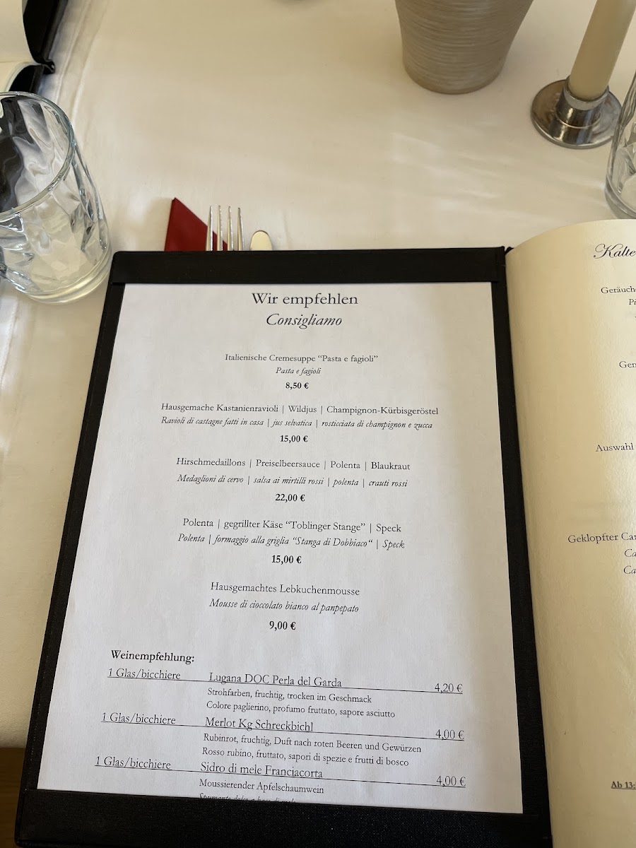 Restaurant Wiesthaler Menu 7