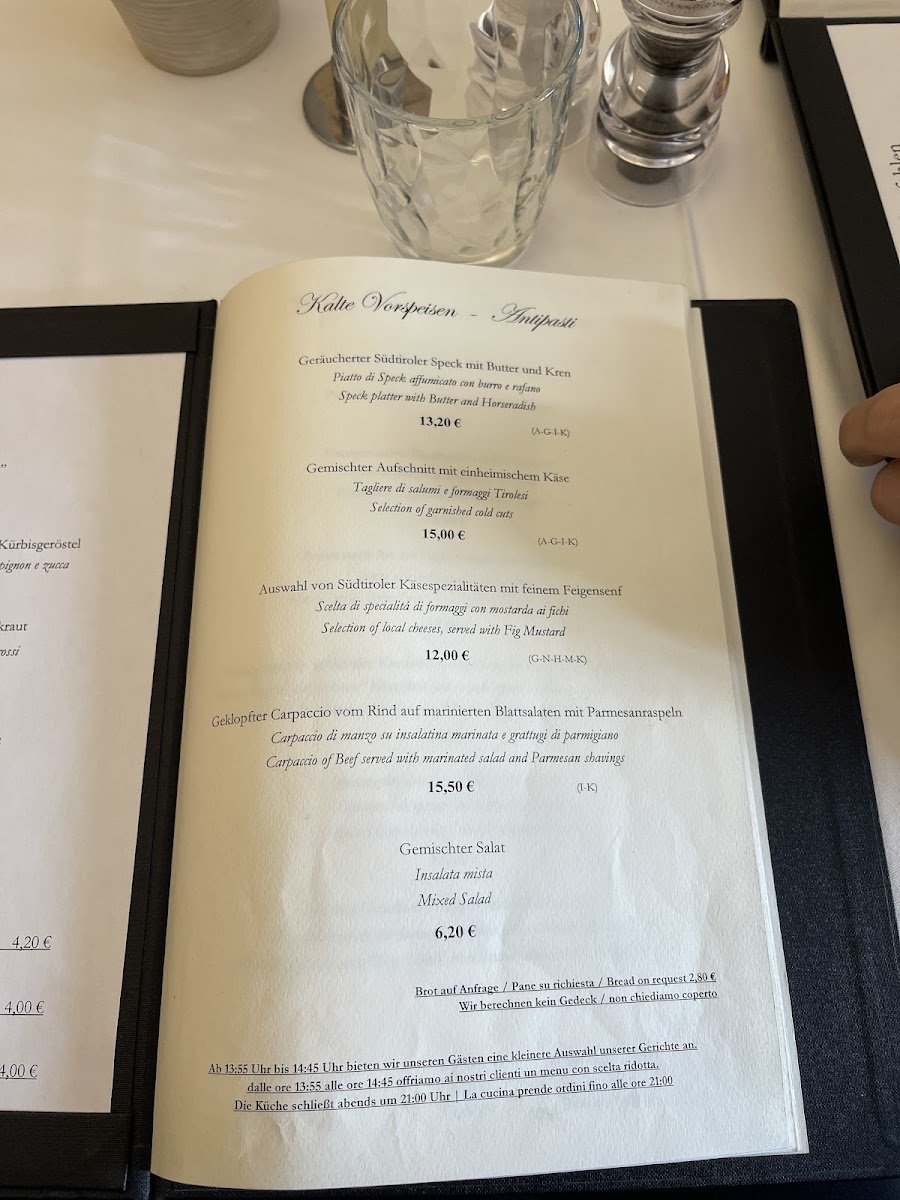 Restaurant Wiesthaler Menu 8